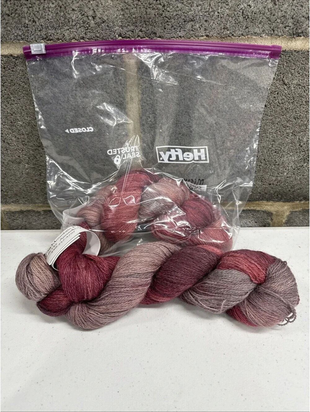 Misty Mountain Farm Suri Alpaca/Merino Yarn Shade Victoria Rose 2 Skein Lot